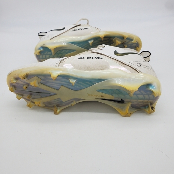 Nike Shoes Men 9 Alpha Menace Pro 3 White Black Football Cleats CT6649-105 - Picture 5 of 12